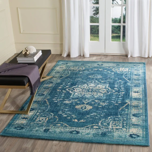 Safavieh EVK509A Evoke Navy - Gold Area Rug - 9& x 12&