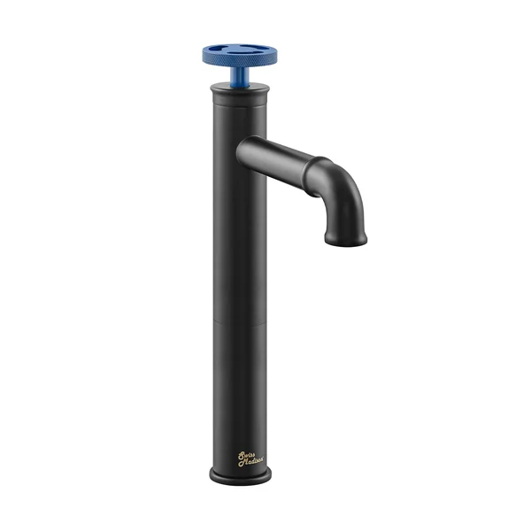 Avallon 12 Single Handle - Bathroom Faucet in Matte Black - Blue