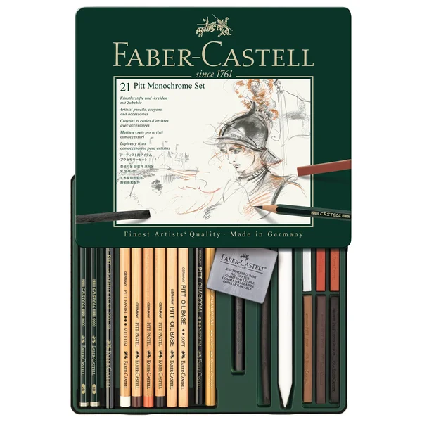 Faber-Castell Pitt Monochrome Tin 21/Set