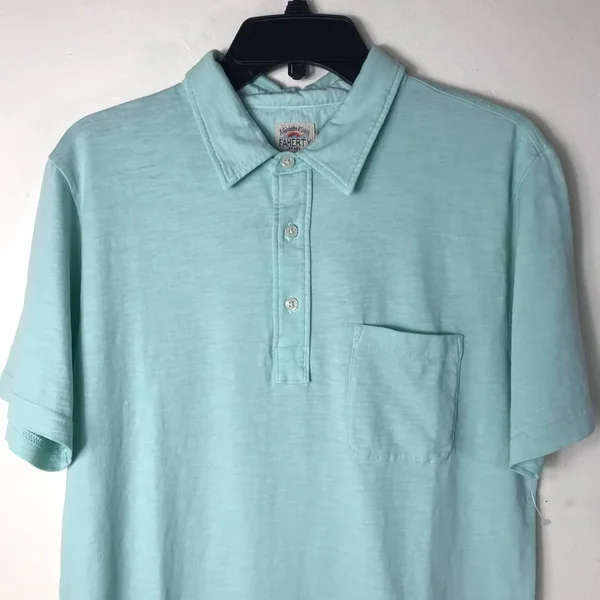 Faherty Sunwashed Polo Shirt - Men's Water Blue, M