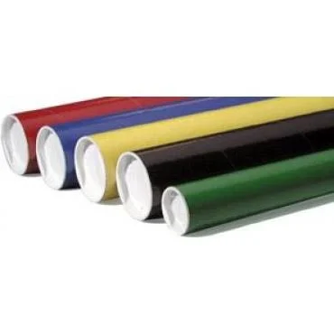 3x22 x 18x22 Capped Mailing Tubes - Black, 24/Carton (P3018BL)