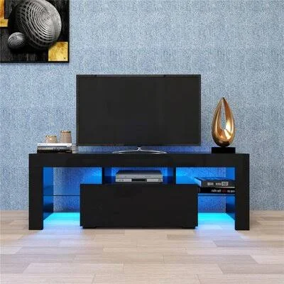 TV Stand Ivy Bronx Color: Black
