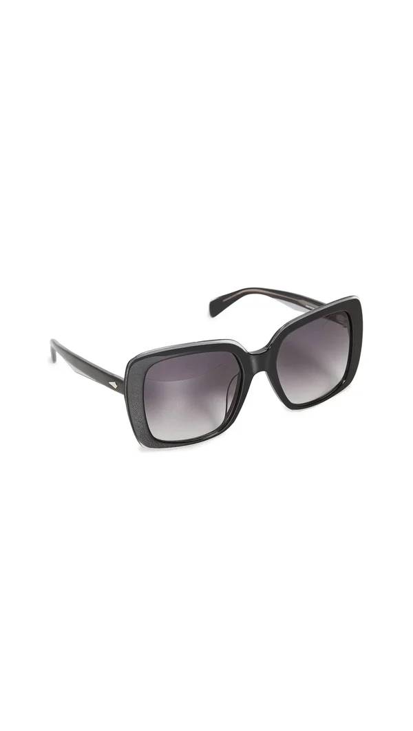 Rag & Bone Square Acetate Sunglasses - Black, Women's