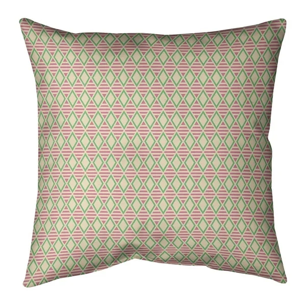 Porch & den Haide Geometric Diamonds Throw Pillow - 26 x 26 - Blue & Purple - Linen