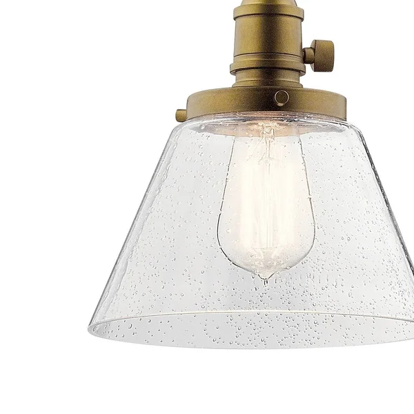 Kichler Avery Mini Pendant Natural Brass 1 Light 43851NBR