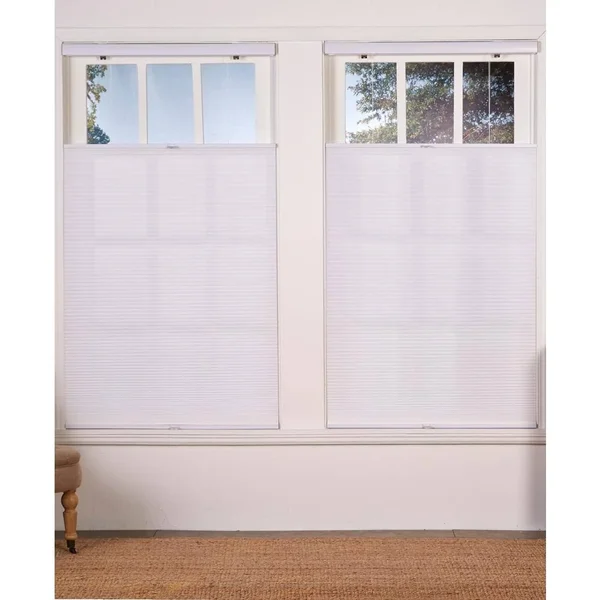 Perfect Lift Window Treatment Cut-to-Width White 1in. Cordless Light Filter Top Down Bottom Up Cellular Shade - 49.5in. W x 64in