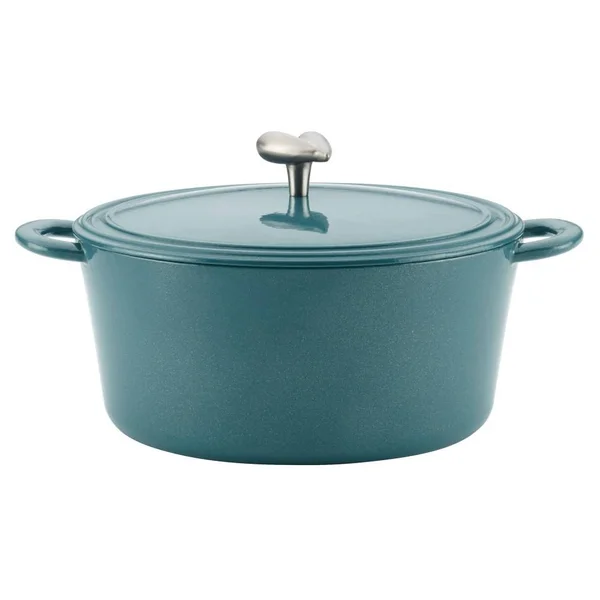 Ayesha Curry 6 Qt. Cast Iron Enamel Covered Dutch Oven in Twilight Teal