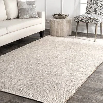 Helton Handmade Flatweave Beige Area Rug Beachcrest Home Rug Size: Rectangle 4& x 6&