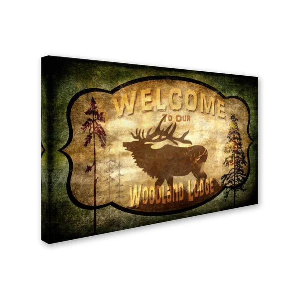 Trademark Fine Art Ali10374-C2232Gg LightBoxJournal 'Welcome Lodge Elk
