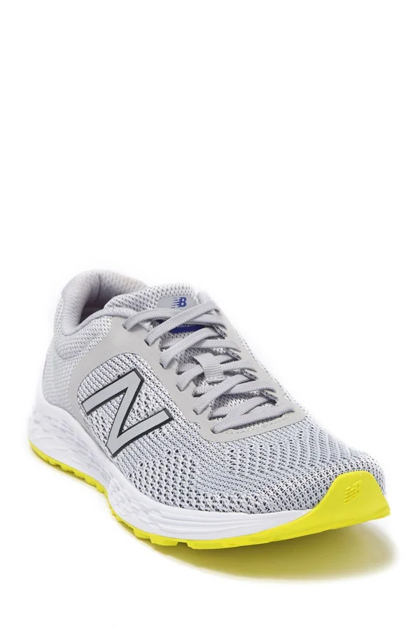 New Balance Fresh Foam Arishi v2 Women's Neutral Cushioned Shoes - Grey/White/Yellow (Size 7.5)