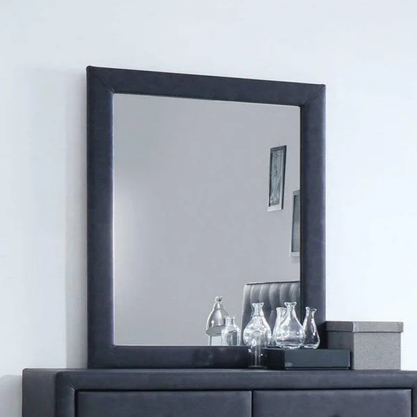 2-Tone Gray Wooden Mirror 28x22 x 36x22