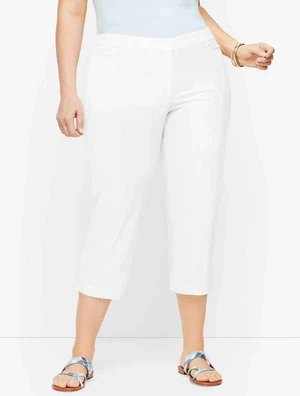 Perfect Skimmers Pants - Solid - White - 14 Talbots