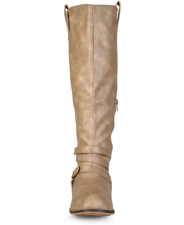 Journee Collection Walla Boot - Extra Wide Calf Women's Shoes Wine : 9.5 M