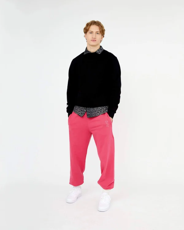 Loose Fit Track Pants Raspberry