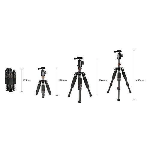 Fotopro X-Go Mini Carbon Fiber Tripod Kit, Includes Ball Head and Quick Release Plate