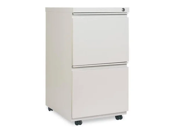 Alera Two-Drawer Metal Pedestal Box File w/Full Length Pull Black