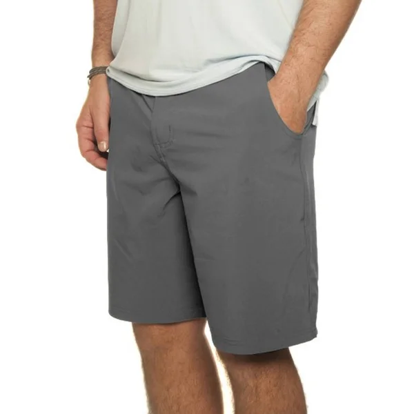 Free Fly Men's Bamboo-Lined Hybrid Shorts - Charcoal, 34 W
