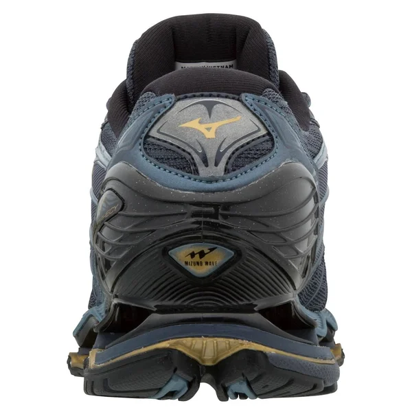 Mizuno - Men's Wave Prophecy 7 Running Shoe, Black-Ombre Blue, Size 7