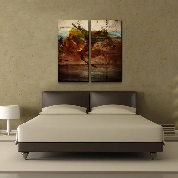 Ready2HangArt &Abstract& Oversized 2-Piece Canvas Wall Art Set