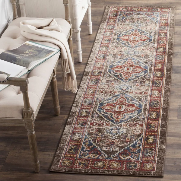 Safavieh Bijar Brown & Royal 6&-7x22 x 9& Rug