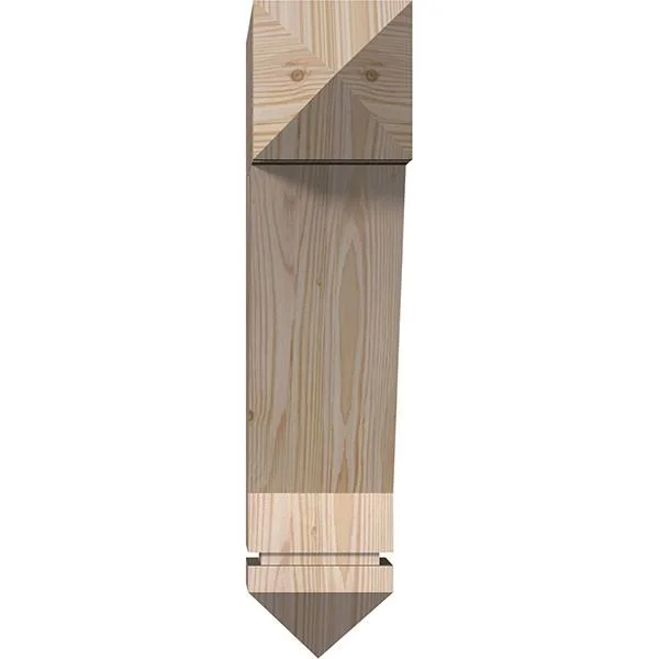 5 1/2x22W x 20x22D x 24x22H Traditional Arts & Crafts Smooth BRACKET - Douglas Fir