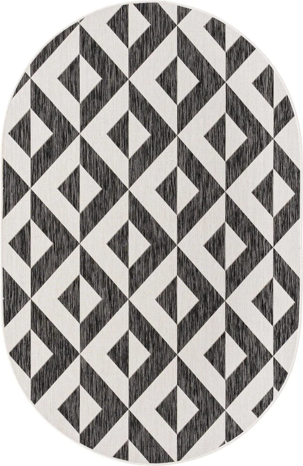 Jill Zarin Napa Indoor Outdoor Rug, Grey, 5x8 ft