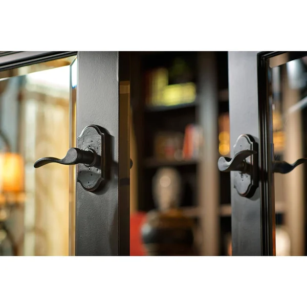 Weslock 7110H-LH Carlow Left Handed Privacy Door Lever Set with Premiere Rose - Oil Rubbed Bronze