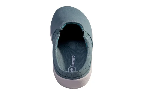 Spenco Siesta Nuevo Perforated Women's Orthotic Slide Shoe Mineral Blue - 8 Medium