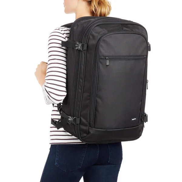 AmazonBasics Carry on Travel Backpack - Black