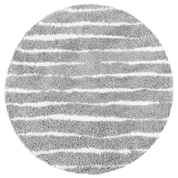 Safavieh VNS603J-7R 6 ft. 7 in. x 6 ft. 7 in. Venus Shag 500 Round Rug Grey & Ivory
