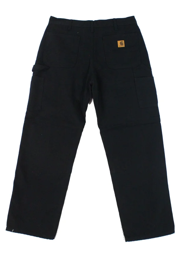 Carhartt Washed Duck Flannel Lined Work Dungaree Pants - Men's Black