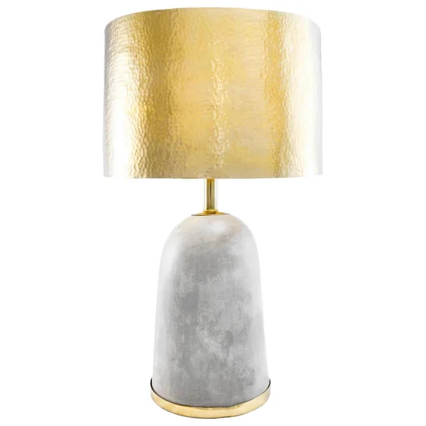 nuLOOM 25&& Natalie Concrete & Iron Aluminium Shade Table Lamp