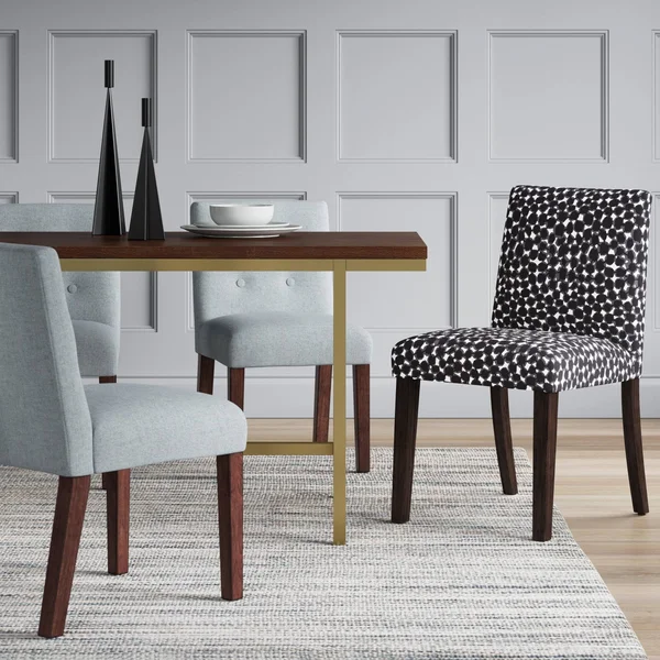 Modern Dining Chair Abstract Black/White Dot - Project 62