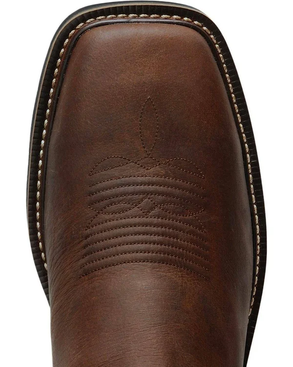 Justin Men's Cowhide Stampede Work Boots - Brown
