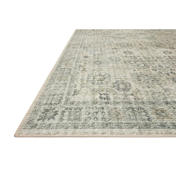Alexander Home Leanne Printed Botanical Distressed Vintage Area Rug - 7&-6x22 x 9&-6x22