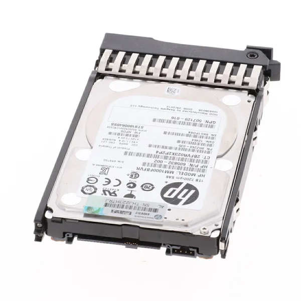 HP 606020-001 Hewlett Packard Enterprise 1TB hot-plug dual-port SAS HDD. HDD size: 2.5x22 HDD capacity: 1000 GB HDD speed: 7200