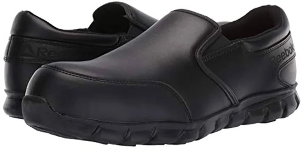 Men's Reebok Work Sublite Cushion Work RB4036 Slip-On - Adult, Size: 8.5, Black Leather