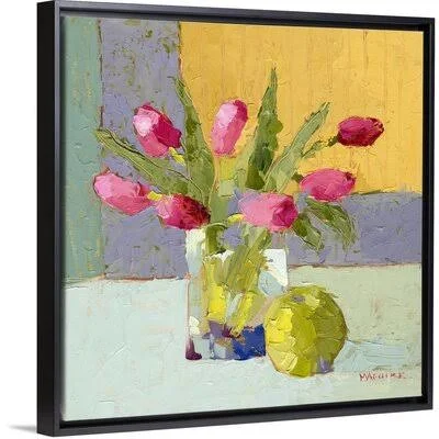 Happiness by Carol Maguire - Painting Print on Canvas Winston Porter Format: Black Floater Framed Canvas - Size: 32x22 H x 32x22