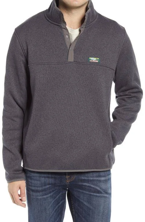 Men's L.L.Bean Sweater Fleece Pullover - Size Medium - Grey
