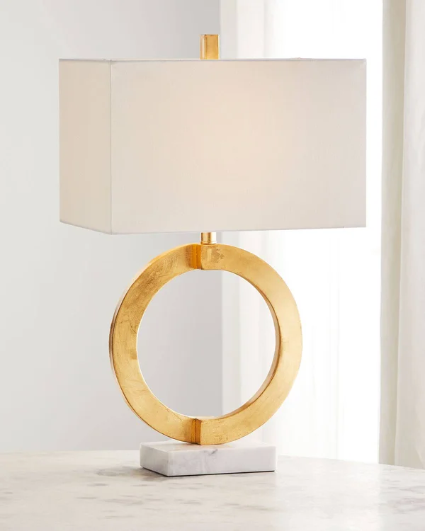 Jamie Young Metal Ring Table Lamp - Gold, Lighting Table & Accent Lamps