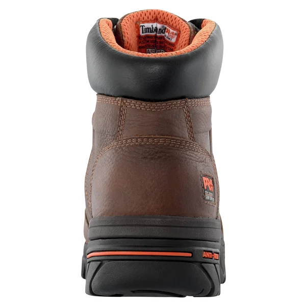 Timberland Pro Men's 6 in. Helix Alloy Toe Waterproof Work Boot, Brown