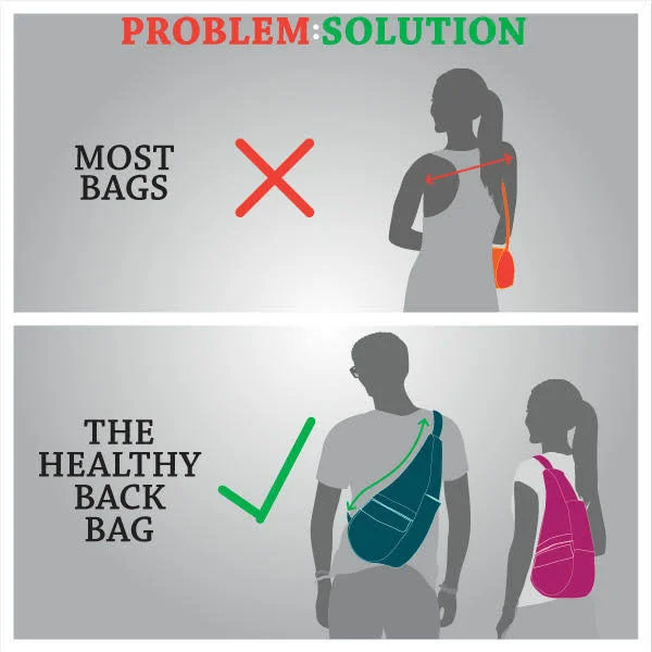 Ameribag Healthy Back Bag Microfiber Small (Red), 3.5" x 6.5"