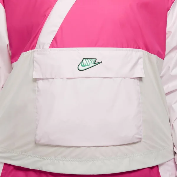 Nike Womens Icon Clash Anorak-Plus Size - Hyper Pink/Light Bone/Pink Foam