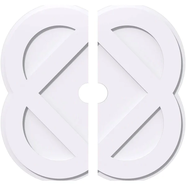 Charlotte Architectural Grade PVC Contemporary Ceiling Medallion - 38x22OD x 4x22ID x 15 1/4x22C - Two Piece