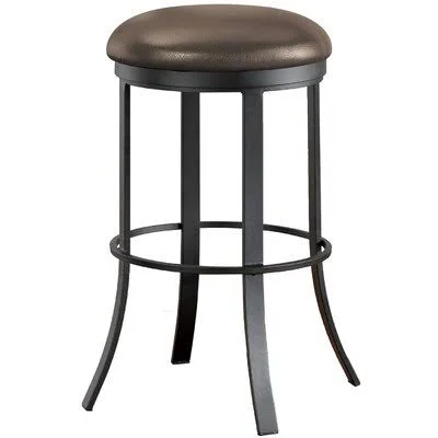 Patricia Swivel Bar & Counter Stool Winston Porter Seat Height: Bar Stool (30x22 Seat Height) - Finish: Pebblestone, Upholste