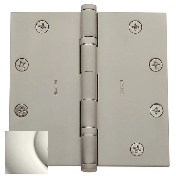 Baldwin 1051140i 5 x 5 in. Ball Bearing HINGE - Polished Nickel
