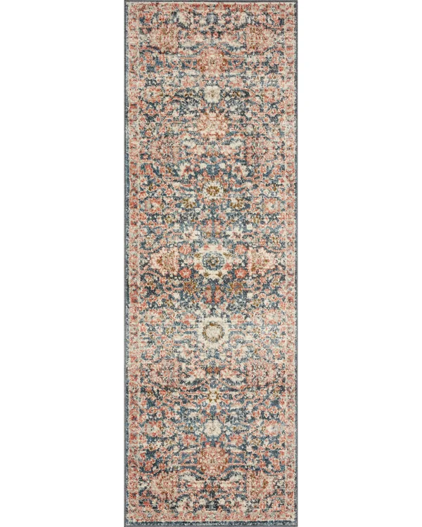 Loloi II Saban SAB-03 Navy Rust Rug - 5 ft 3 in x 5 ft 3 in Round