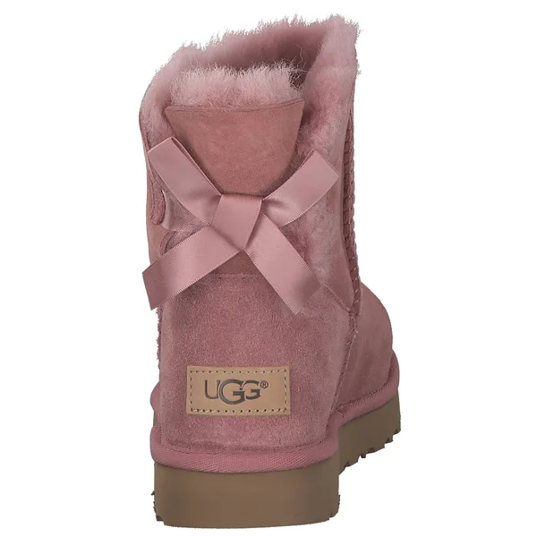 Ugg Women's Mini Bailey Bow II Sheepskin Boots - Pink Dawn - UK 5