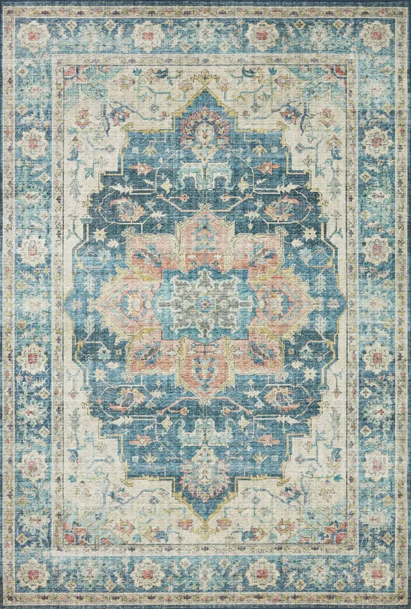 Loloi II Skye SKY-12 Ocean Multi Rug - 7 ft 6 in x 9 ft 6 in