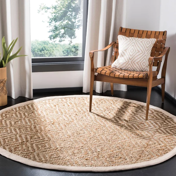 Safavieh Natural Fiber Fuchsia/Beige 4 ft. x 6 ft. Area Rug
